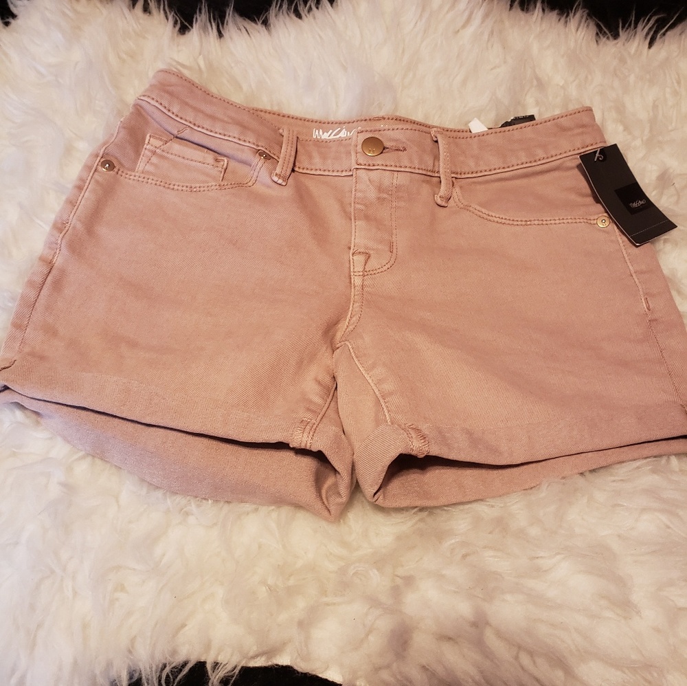 Mossimo mid rise midi short pink dusty rose 26 NWT
